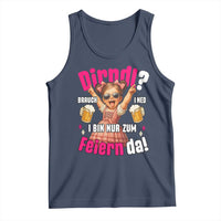 Funny Cute Girl Oktoberfest Tank Top Dirndle I Bin Nur Zum Feiern Da Party - Wonder Print Shop