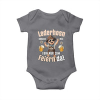 Funny Cute Boy Lederhosen Oktoberfest Baby Onesie Lederhosn I Bin Nur Zum Feiern Da Party - Wonder Print Shop