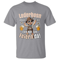 Funny Cute Boy Lederhosen Oktoberfest T Shirt Lederhosn I Bin Nur Zum Feiern Da Party - Wonder Print Shop