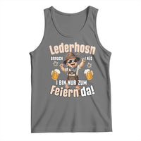 Funny Cute Boy Lederhosen Oktoberfest Tank Top Lederhosn I Bin Nur Zum Feiern Da Party - Wonder Print Shop