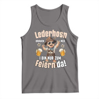 Funny Cute Boy Lederhosen Oktoberfest Tank Top Lederhosn I Bin Nur Zum Feiern Da Party - Wonder Print Shop