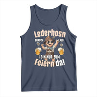 Funny Cute Boy Lederhosen Oktoberfest Tank Top Lederhosn I Bin Nur Zum Feiern Da Party - Wonder Print Shop
