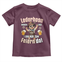 Funny Cute Boy Lederhosen Oktoberfest Toddler T Shirt Lederhosn I Bin Nur Zum Feiern Da Party - Wonder Print Shop