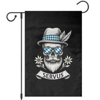 Bavarian Skull Servus Oktoberfest Garden Flag Cool Alpine Hat Tyrolean German Tradition Style - Wonder Print Shop
