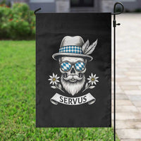 Bavarian Skull Servus Oktoberfest Garden Flag Cool Alpine Hat Tyrolean German Tradition Style - Wonder Print Shop
