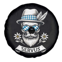 Bavarian Skull Servus Oktoberfest Spare Tire Cover Cool Alpine Hat Tyrolean German Tradition Style - Wonder Print Shop