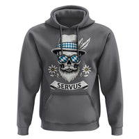 Bavarian Skull Servus Oktoberfest Hoodie Cool Alpine Hat Tyrolean German Tradition Style - Wonder Print Shop