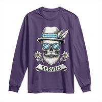 Bavarian Skull Servus Oktoberfest Long Sleeve Shirt Cool Alpine Hat Tyrolean German Tradition Style - Wonder Print Shop