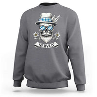 Bavarian Skull Servus Oktoberfest Sweatshirt Cool Alpine Hat Tyrolean German Tradition Style - Wonder Print Shop