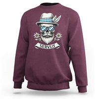 Bavarian Skull Servus Oktoberfest Sweatshirt Cool Alpine Hat Tyrolean German Tradition Style - Wonder Print Shop
