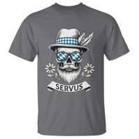 Bavarian Skull Servus Oktoberfest T Shirt Cool Alpine Hat Tyrolean German Tradition Style - Wonder Print Shop