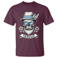 Bavarian Skull Servus Oktoberfest T Shirt Cool Alpine Hat Tyrolean German Tradition Style - Wonder Print Shop