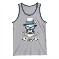 Bavarian Skull Servus Oktoberfest Tank Top Cool Alpine Hat Tyrolean German Tradition Style - Wonder Print Shop
