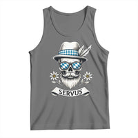 Bavarian Skull Servus Oktoberfest Tank Top Cool Alpine Hat Tyrolean German Tradition Style - Wonder Print Shop