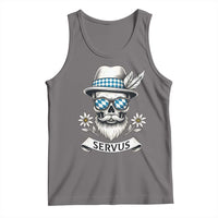 Bavarian Skull Servus Oktoberfest Tank Top Cool Alpine Hat Tyrolean German Tradition Style - Wonder Print Shop
