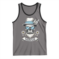 Bavarian Skull Servus Oktoberfest Tank Top Cool Alpine Hat Tyrolean German Tradition Style - Wonder Print Shop