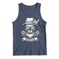 Bavarian Skull Servus Oktoberfest Tank Top Cool Alpine Hat Tyrolean German Tradition Style - Wonder Print Shop