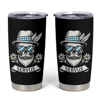 Bavarian Skull Servus Oktoberfest Tumbler Cup Cool Alpine Hat Tyrolean German Tradition Style - Wonder Print Shop