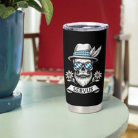 Bavarian Skull Servus Oktoberfest Tumbler Cup Cool Alpine Hat Tyrolean German Tradition Style - Wonder Print Shop