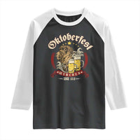 Oktoberfest Munchen Raglan Shirt Munich Since 1810 Bavarian Lion and Beer - Wonder Print Shop