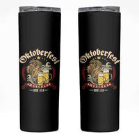 Oktoberfest Munchen Skinny Tumbler Munich Since 1810 Bavarian Lion and Beer - Wonder Print Shop
