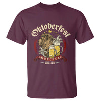 Oktoberfest Munchen T Shirt Munich Since 1810 Bavarian Lion and Beer - Wonder Print Shop