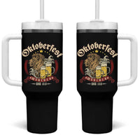 Oktoberfest Munchen Tumbler With Handle Munich Since 1810 Bavarian Lion and Beer - Wonder Print Shop