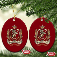 Oktoberfest Munchen Lion Crest Ceramic Ornament Classic Bavarian Festival TS02