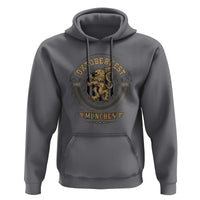Oktoberfest Munchen Hoodie Munich Vintage Round Emblem with Bavarian Lion - Wonder Print Shop