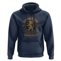 Oktoberfest Munchen Hoodie Munich Vintage Round Emblem with Bavarian Lion - Wonder Print Shop
