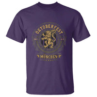 Oktoberfest Munchen T Shirt Munich Vintage Round Emblem with Bavarian Lion - Wonder Print Shop