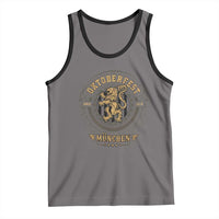 Oktoberfest Munchen Tank Top Munich Vintage Round Emblem with Bavarian Lion - Wonder Print Shop