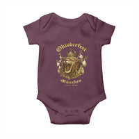 Oktoberfest Munchen Roaring Lion Baby Onesie Since 1810 Crown and Beer Weapon - Wonder Print Shop