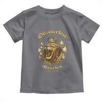 Oktoberfest Munchen Roaring Lion Toddler T Shirt Since 1810 Crown and Beer Weapon - Wonder Print Shop