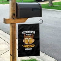 Funny Lederhosen Oktoberfest Beer Drinking Garden Flag Lederhosn Vergessen Durscht Mitbracht - Wonder Print Shop