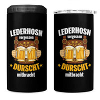 Funny Lederhosen Oktoberfest Beer Drinking 4 in 1 Can Cooler Tumbler Lederhosn Vergessen Durscht Mitbracht - Wonder Print Shop