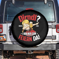 Funny Oktoberfest Dab Girl Spare Tire Cover Dirndl I Bin Nur Zum Feiern Da Party - Wonder Print Shop