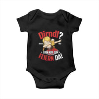 Funny Oktoberfest Dab Girl Baby Onesie Dirndl I Bin Nur Zum Feiern Da Party - Wonder Print Shop