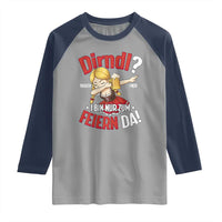 Funny Oktoberfest Dab Girl Raglan Shirt Dirndl I Bin Nur Zum Feiern Da Party - Wonder Print Shop