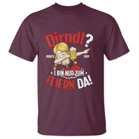 Funny Oktoberfest Dab Girl T Shirt Dirndl I Bin Nur Zum Feiern Da Party - Wonder Print Shop