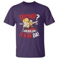 Funny Oktoberfest Dab Girl T Shirt Dirndl I Bin Nur Zum Feiern Da Party - Wonder Print Shop