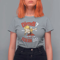 Funny Oktoberfest Dab Girl T Shirt For Women Dirndl I Bin Nur Zum Feiern Da Party - Wonder Print Shop