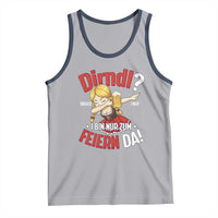 Funny Oktoberfest Dab Girl Tank Top Dirndl I Bin Nur Zum Feiern Da Party - Wonder Print Shop