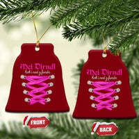 Funny Oktoberfest Corset in Pink Ceramic Ornament I Have Not Found My Dirndl - Wonder Print Shop