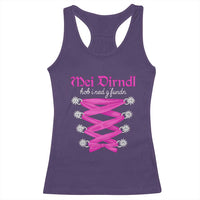 Funny Oktoberfest Corset in Pink Racerback Tank Top I Have Not Found My Dirndl - Wonder Print Shop