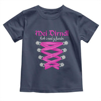 Funny Oktoberfest Corset in Pink Toddler T Shirt I Have Not Found My Dirndl - Wonder Print Shop