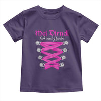 Funny Oktoberfest Corset in Pink Toddler T Shirt I Have Not Found My Dirndl - Wonder Print Shop