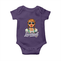 Funny Lausmadl Oktoberfest Baby Onesie Bavarian Girl with Braids Sunnies and Sass - Wonder Print Shop