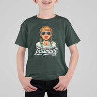 Funny Lausmadl Oktoberfest T Shirt For Kid Bavarian Girl with Braids Sunnies and Sass - Wonder Print Shop