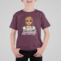 Funny Lausmadl Oktoberfest T Shirt For Kid Bavarian Girl with Braids Sunnies and Sass - Wonder Print Shop